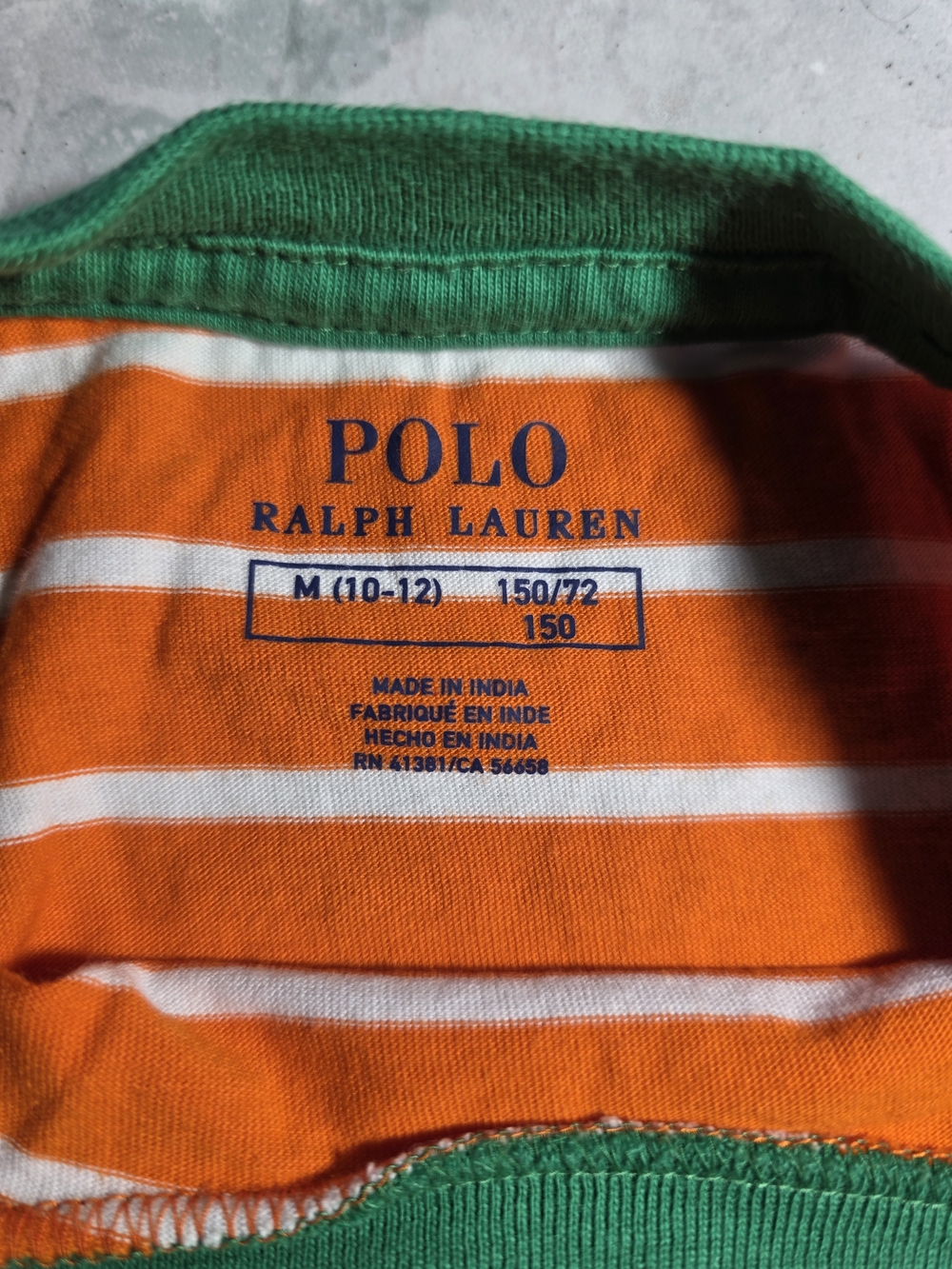 Polo by Ralph Lauren Orange Striped Crewneck T-Shirt (Boys) - Picture 4 of 6